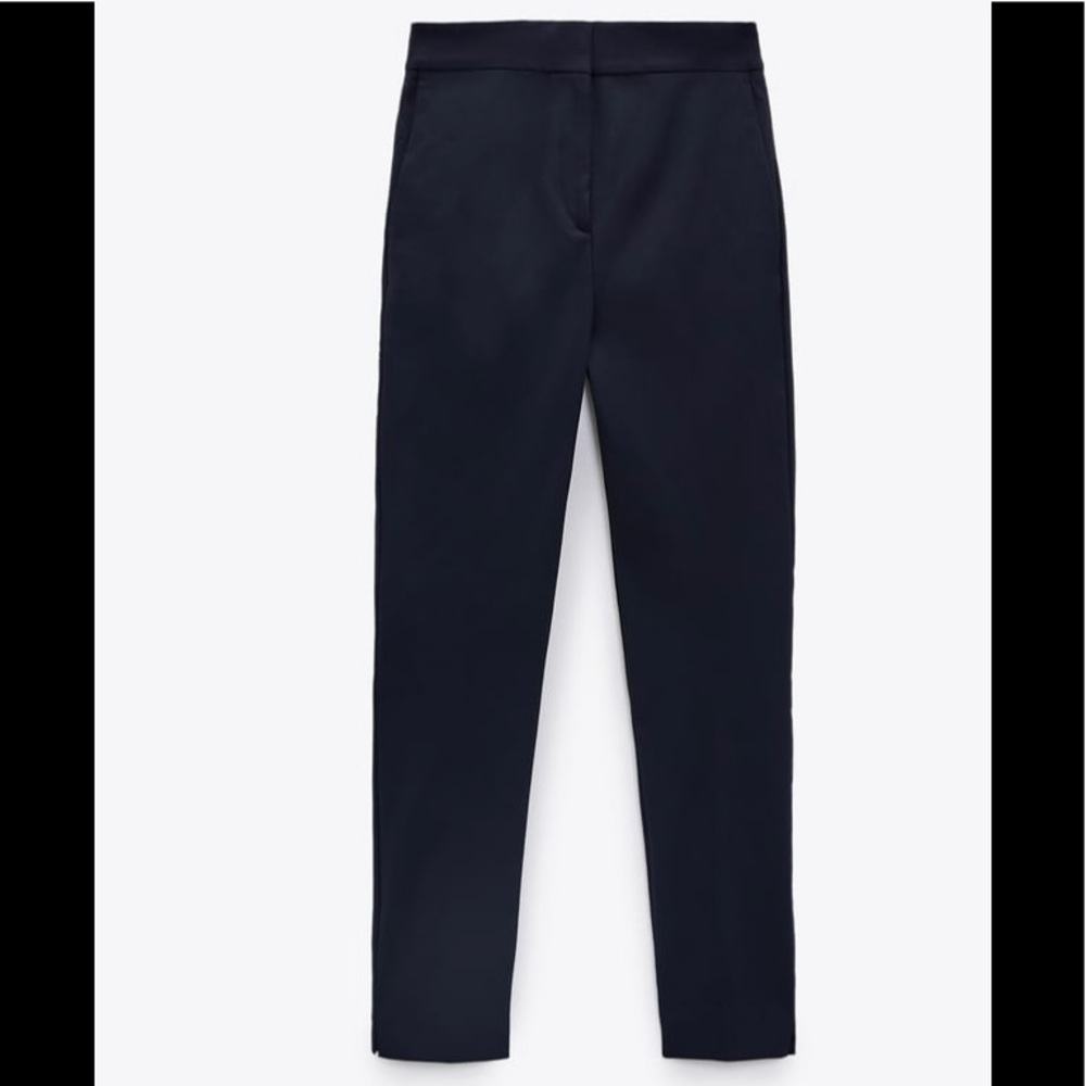 Zara Navy Blue Jogger Waist Pants